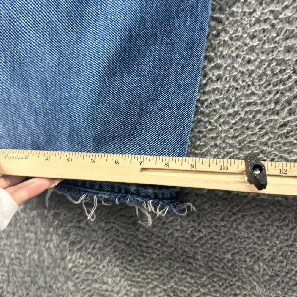 Arizona Jeans Mens 34x32 Blue Cotton Denim Straight Leg Relaxed Baggy Distressed